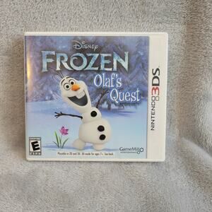 Disney frozen Olaf's quest nintendo 3ds game cartridge complete